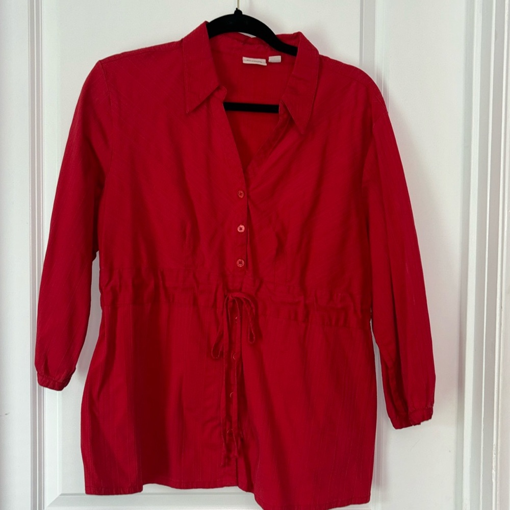 Very nice women’s red blouse from Cato’s.